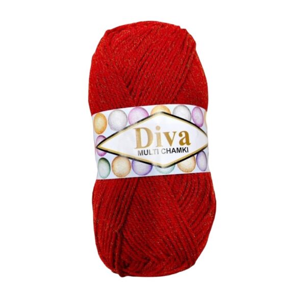 Diva Multi Chamki Wool Yarn – 100% Acrylic 3-Ply, Self-Effect Sparkle