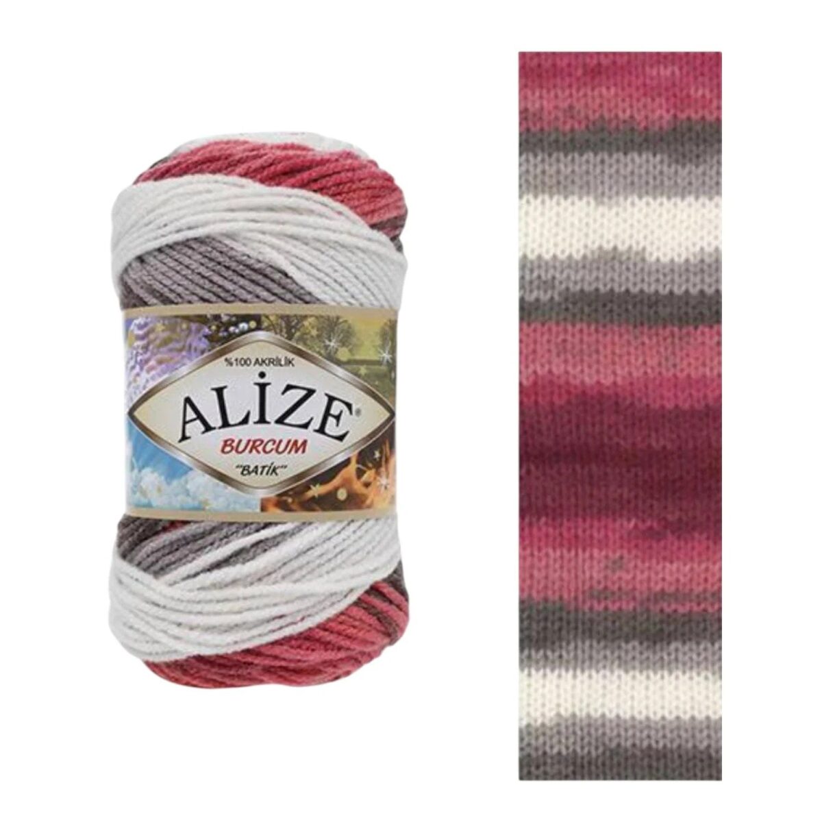 Alize Burcum Batik Yarn – 100% Acrylic, 100g Skein, 210m - Image 10