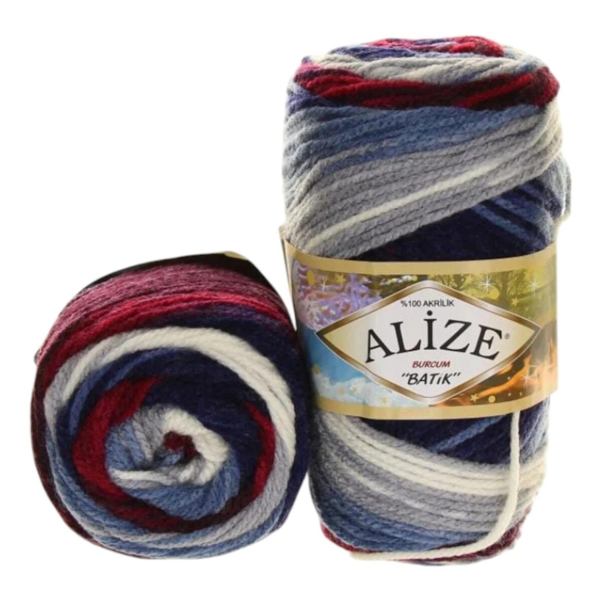 Alize Burcum Batik Yarn – 100% Acrylic, 100g Skein, 210m - Image 7