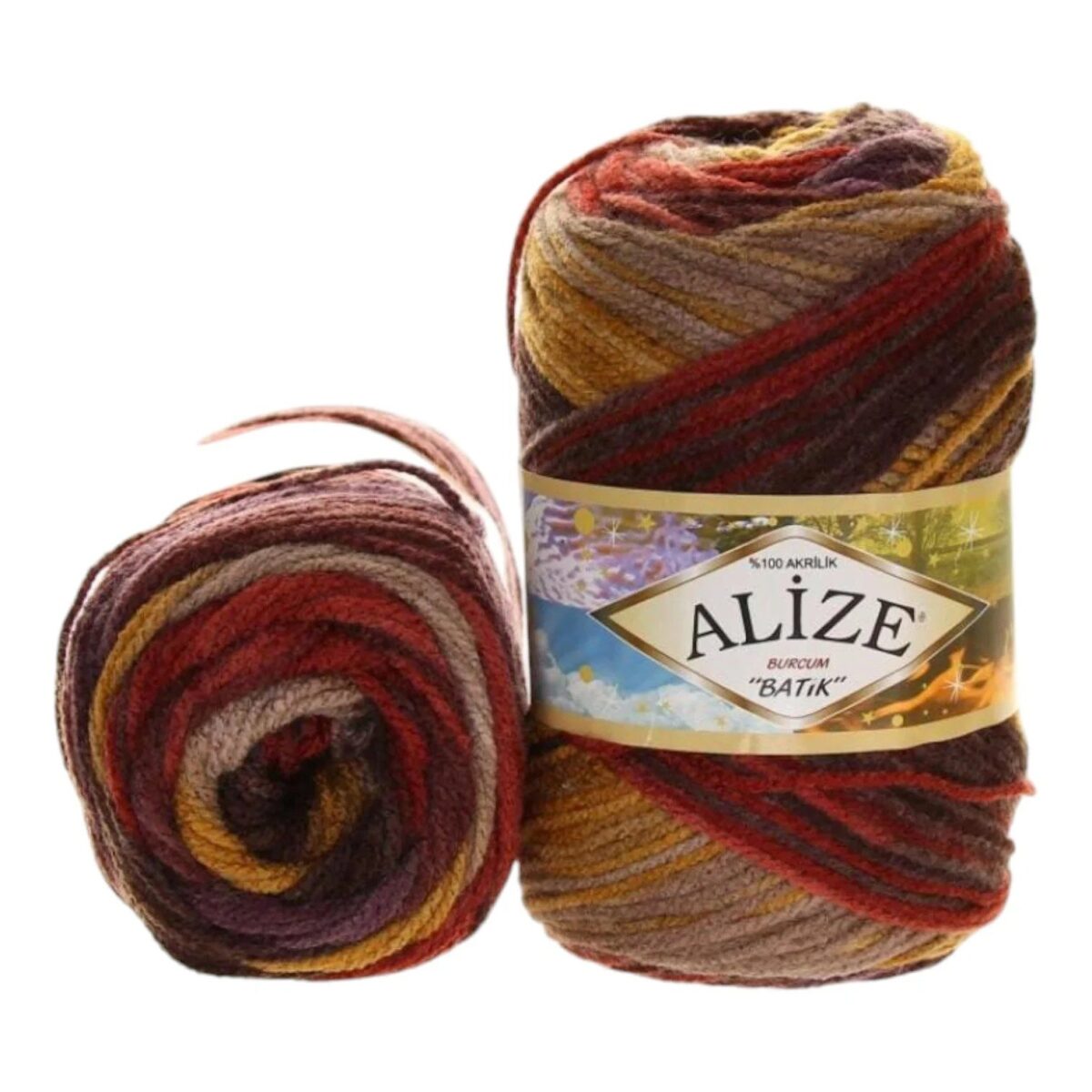 Alize Burcum Batik Yarn – 100% Acrylic, 100g Skein, 210m - Image 5