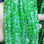 2 Tone Dew Drop Crystal Beads – 8mm | 80-90pc String - Image 2