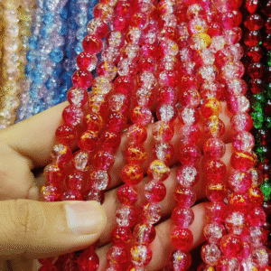 Multi Shade Crystal Beads 8mm