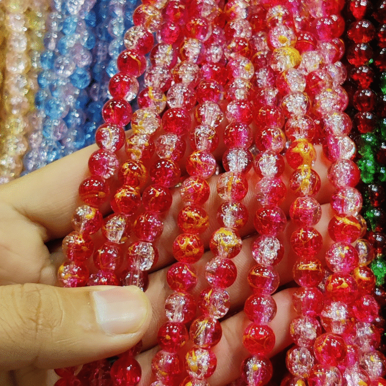 Multi Shade Crystal Beads 8mm
