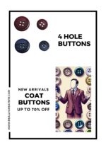 4-Hole Coat Buttons Plastic