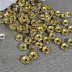 Premium Rhinestone Spacer Beads (50pcs) | Gold & Silver - Image 4