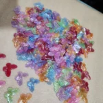 Multi Acrylic Butterfly Beads