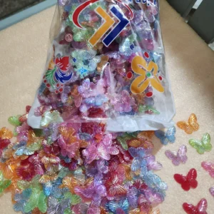 Multi Acrylic Butterfly Beads
