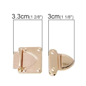 Golden Twist Lock Purse