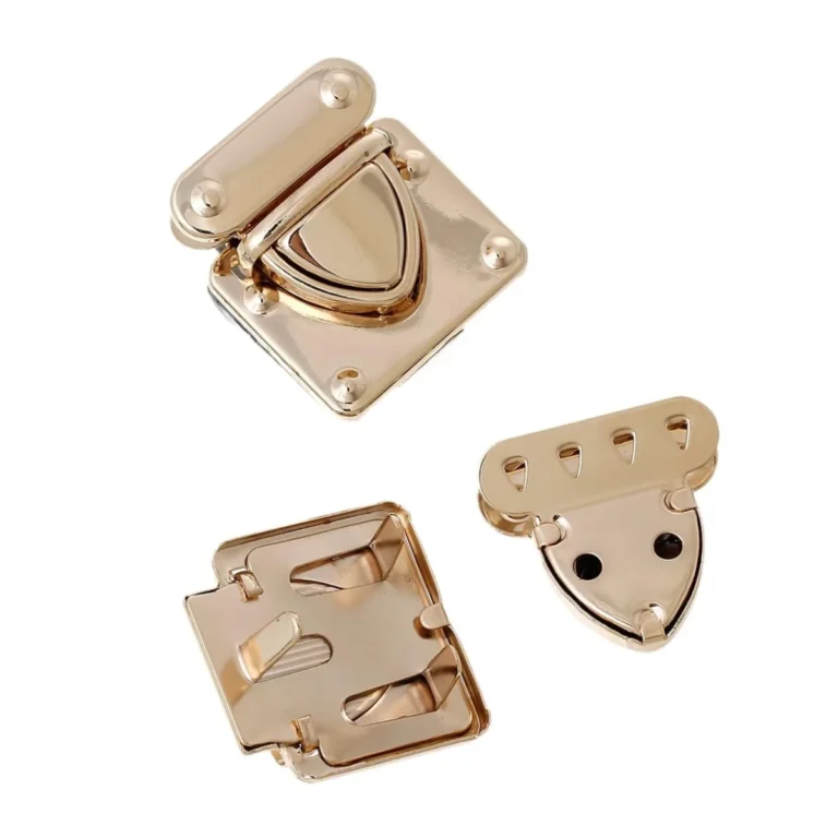 Golden Twist Lock Purse