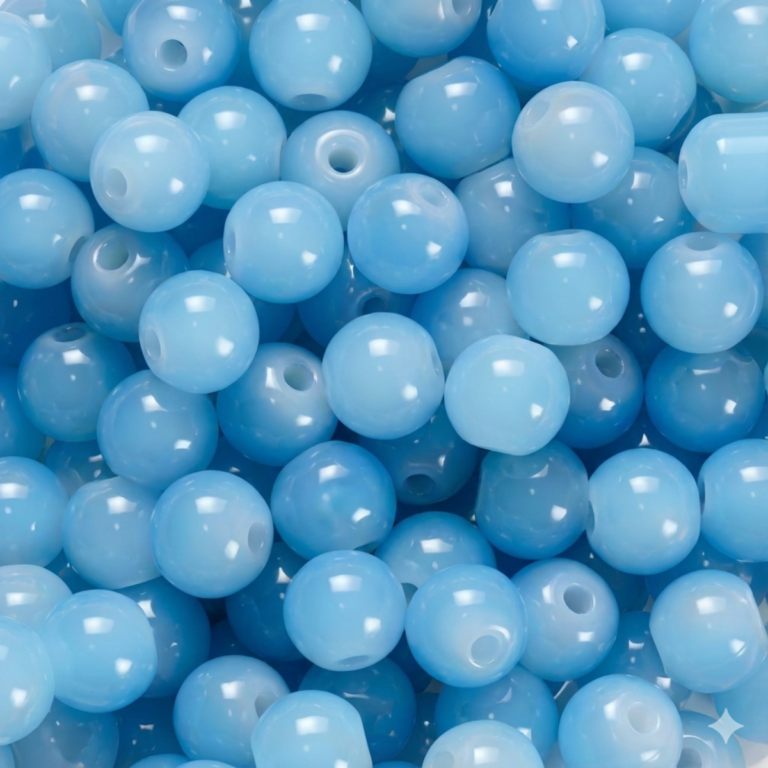 Plain Solid Marble Beads 8mm
