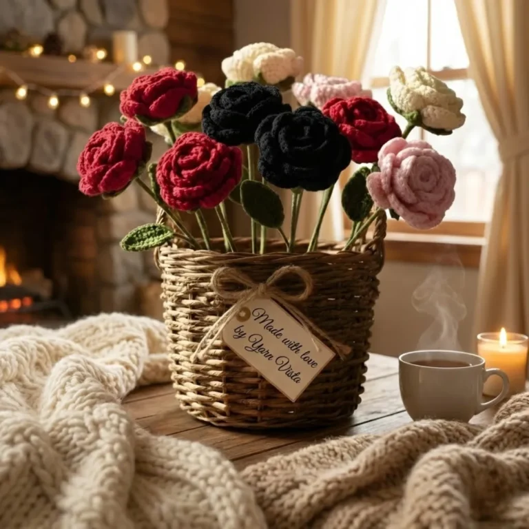 Handmade Wool Flower Decor