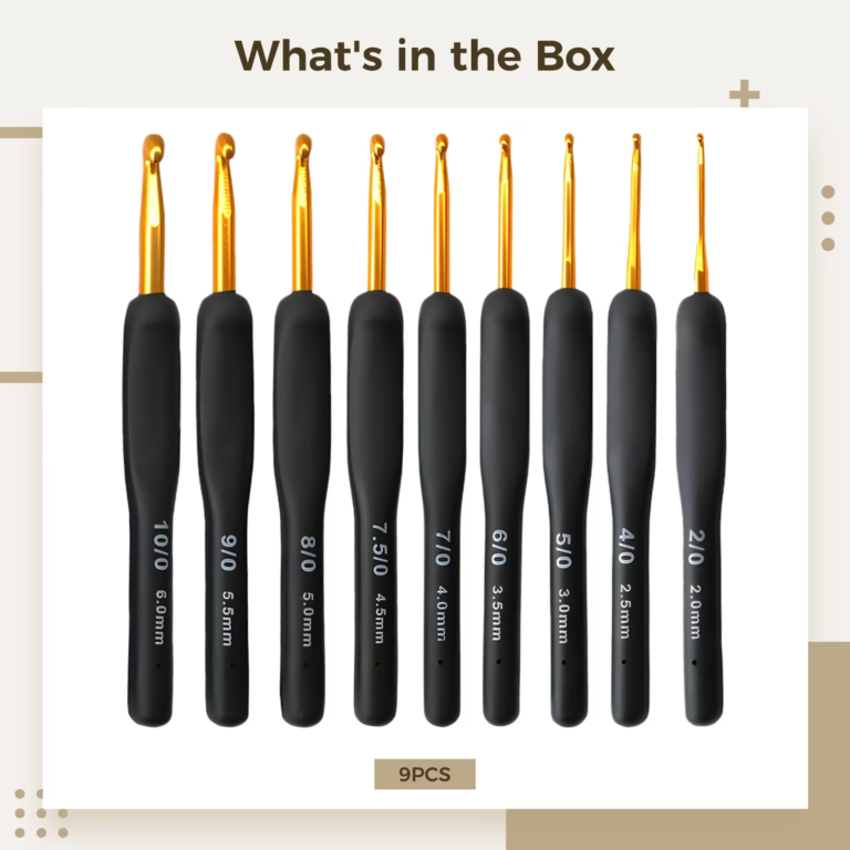 9-Piece Ergonomic Crochet Hook Set