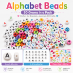 Alphabet Beads for Bracelets (50g Pack)
