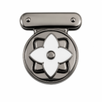 Floral Round Lock – Black