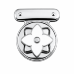 Floral Round Lock – Silver