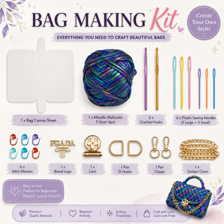 Complete Crochet Bag Craft Kit for Beginners