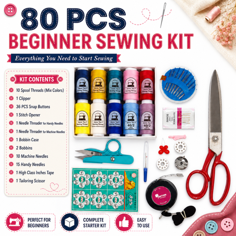Sewing Kit for Beginners (80 Pcs)