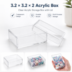 Acrylic Box with Lid (3.2 × 3.2 × 2 in)