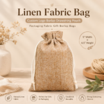 Linen Burlap Drawstring Bag (5 × 6.5 in)