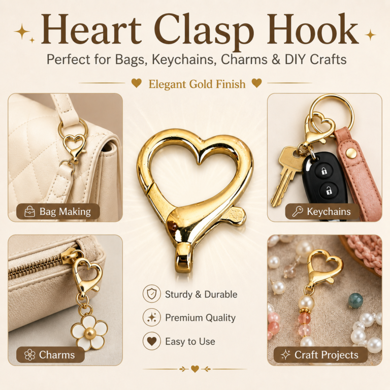 Heart Shape Clasp Hook for Bags