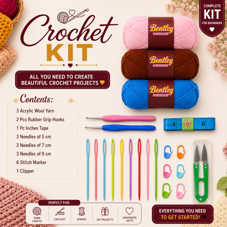 Crochet Accessories Set with Yarn