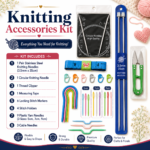 Knitting Accessories Kit with Needles (27 Pcs)