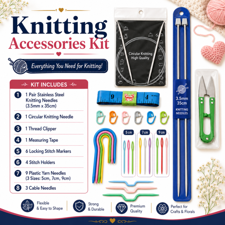 Knitting Accessories Kit with Needles (27 Pcs)