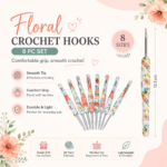 Stainless Steel Ergonomic Crochet Hook Set (8 Pcs, 2.5–6.0mm)