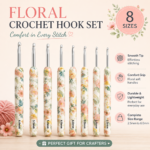 Stainless Steel Ergonomic Crochet Hook Set (8 Pcs, 2.5–6.0mm)