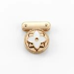 Floral Round Lock – Golden